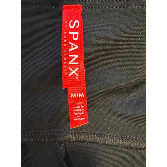 Spanx Black‎ Liquid Faux-Leather Leggings Size M Style 2437 Spanxshape Stretch - Picture 9 of 12